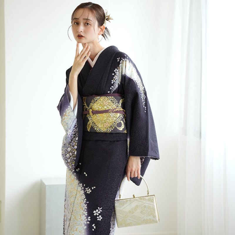 【レンタル】訪問着 着物セット きもの フォーマル 結婚式 卒業式 お茶会 食事会 七五三 お宮参り 往復送料無料（1040600600）