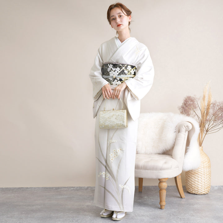 付け下げ　フルセット　着物　正絹　訪問着　白　シンプル　笹　ロング　G1 1040601200_720x.jpg?v=1739869569