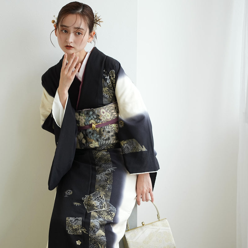 【レンタル】訪問着 着物セット きもの フォーマル 結婚式 卒業式 お茶会 食事会 七五三 お宮参り 往復送料無料（1040601300）