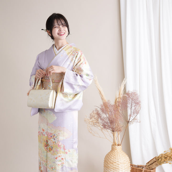 レンタル】訪問着 着物セット きもの 正絹 フォーマル 結婚式