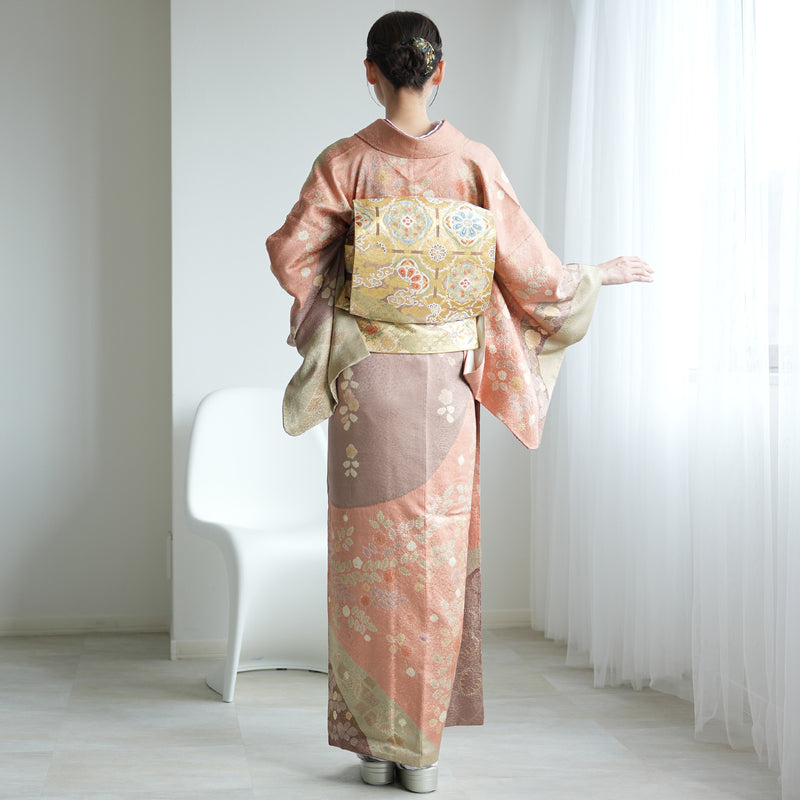 【レンタル】訪問着 着物セット きもの 正絹 フォーマル 結婚式 卒業式 お茶会 食事会 七五三 お宮参り 往復送料無料（1040604300）※2025年10～11月予約空き無し