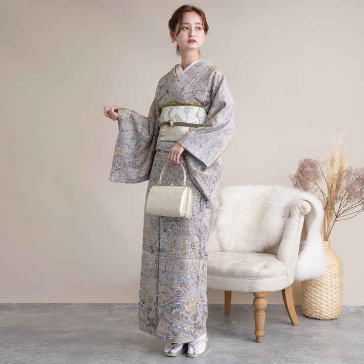訪問着フルセット 正絹 裄丈68 結婚式 七五三 卒業式 入学色