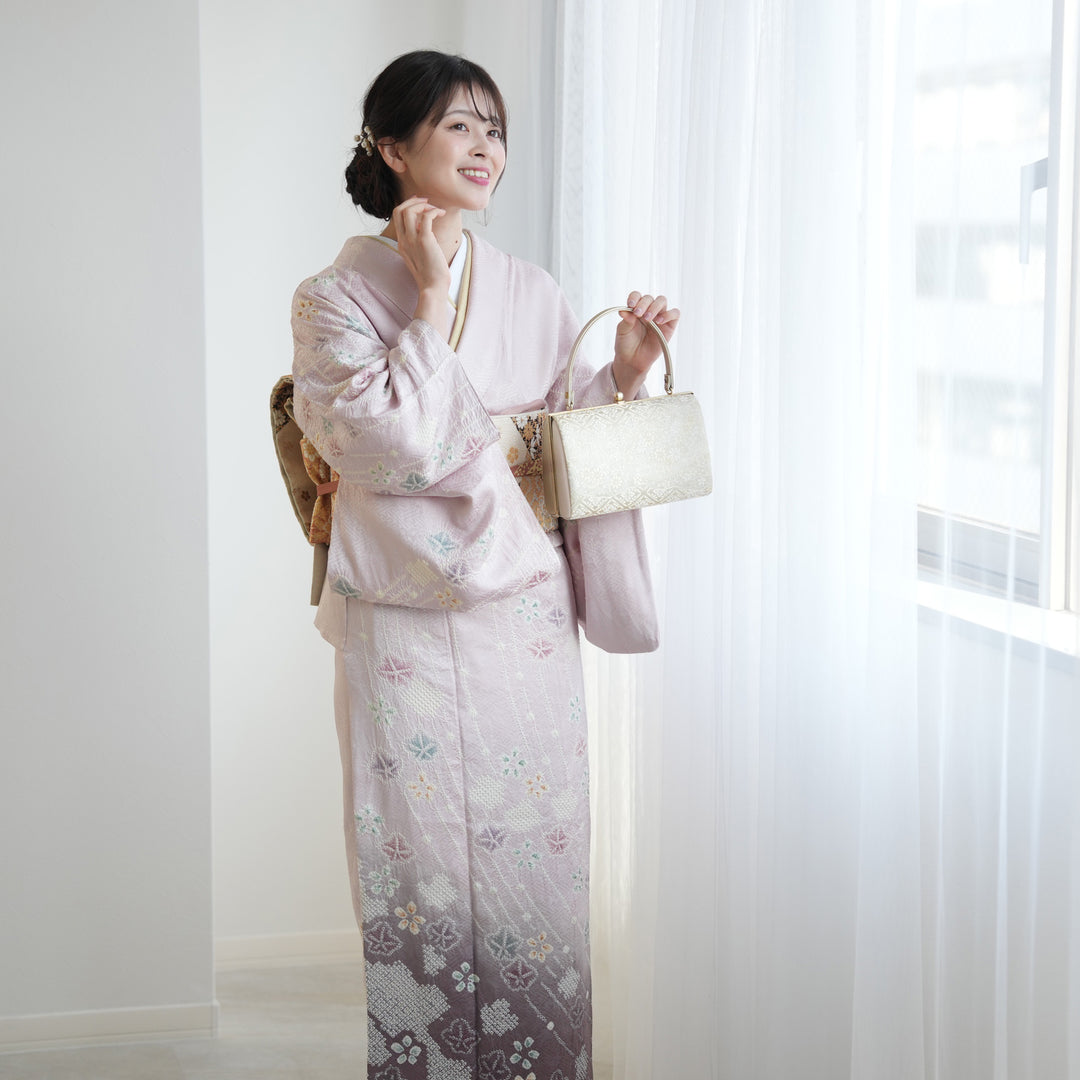 レンタル】訪問着 着物セット きもの フォーマル 結婚式 卒業式 お茶会  