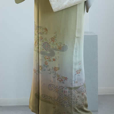 【レンタル】訪問着 着物セット きもの 小さめサイズ Sサイズ フォーマル 結婚式 卒業式 お茶会 食事会 七五三 お宮参り 往復送料無料（1040605700）