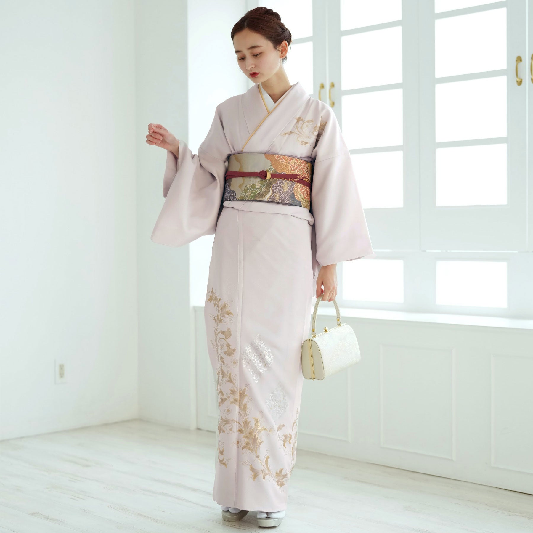 レンタル】訪問着セット 正絹 日本製 結婚式 卒業式 入学式 フォーマル