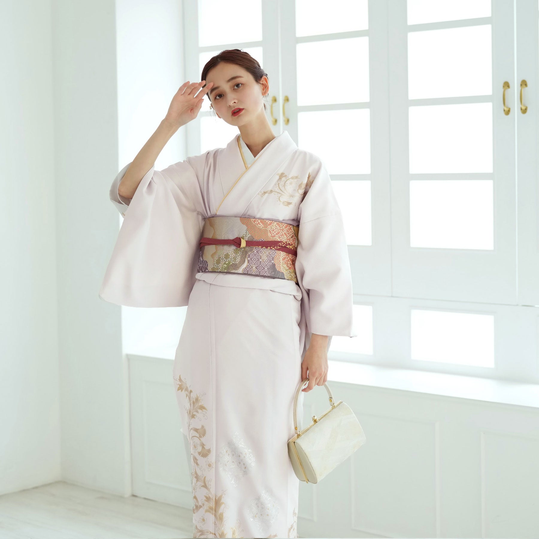 レンタル】訪問着セット 正絹 日本製 結婚式 卒業式 入学式 フォーマル 