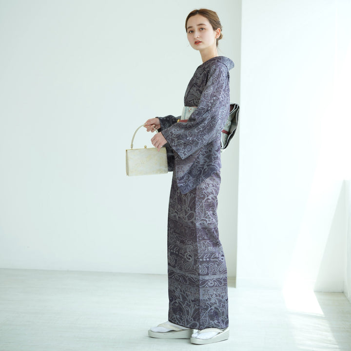 レンタル】絵羽小紋 着物セット 正絹 きもの お稽古 食事会 普段着