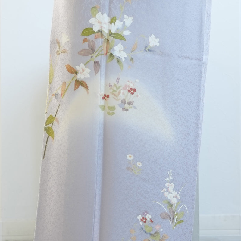 【レンタル】 訪問着 20点セット 藤色系 ラベンダー 西陣織帯 ツツジ 花 入学式 結婚式  お宮参り （1040610400）