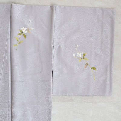 【レンタル】 訪問着 20点セット 藤色系 ラベンダー 西陣織帯 ツツジ 花 入学式 結婚式  お宮参り （1040610400）