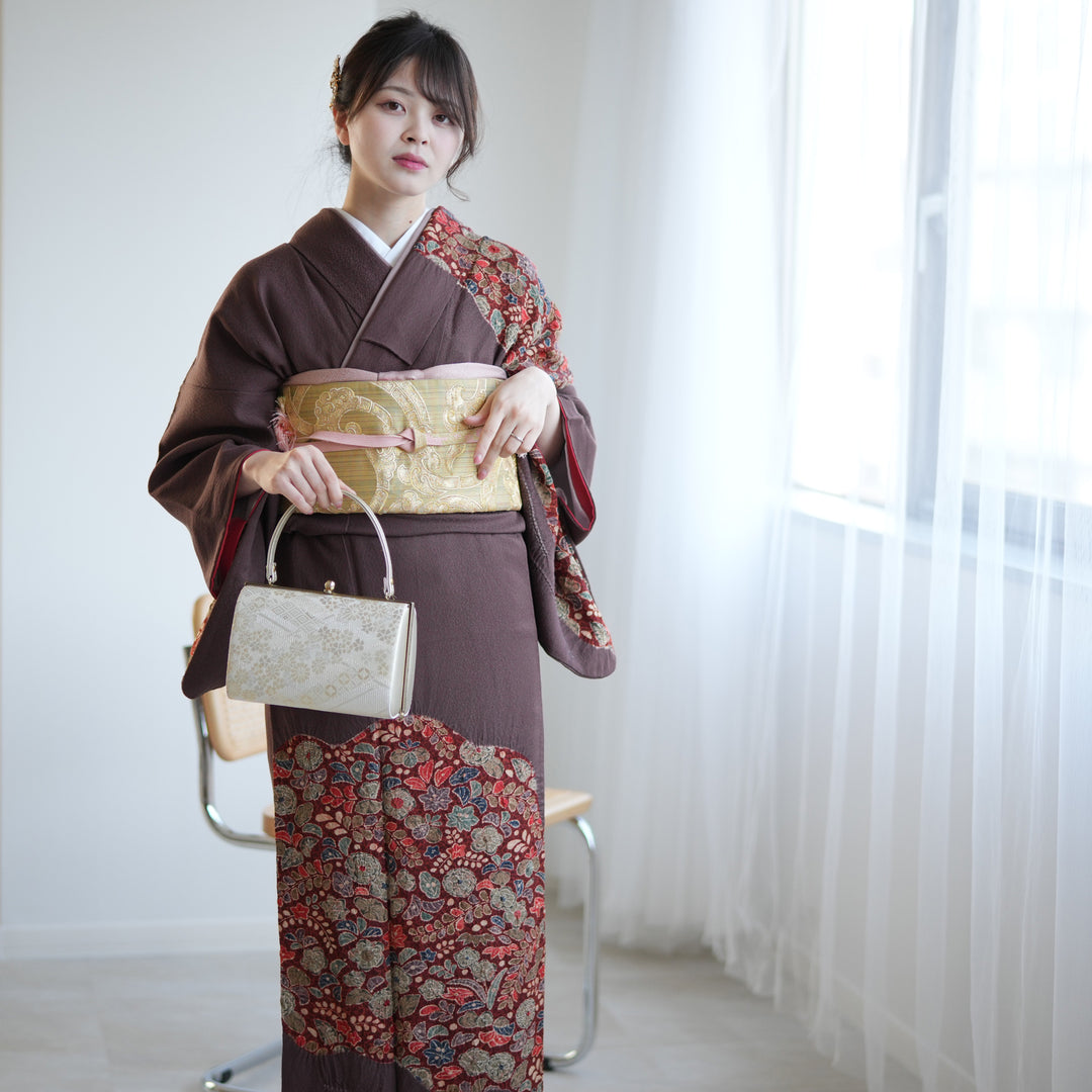 辻ヶ花文様が美しいトールサイズの訪問着袷着物　手描き　入学式卒業式 辻ヶ花文様が美しいトールサイズの訪問着袷着物手描き入学式