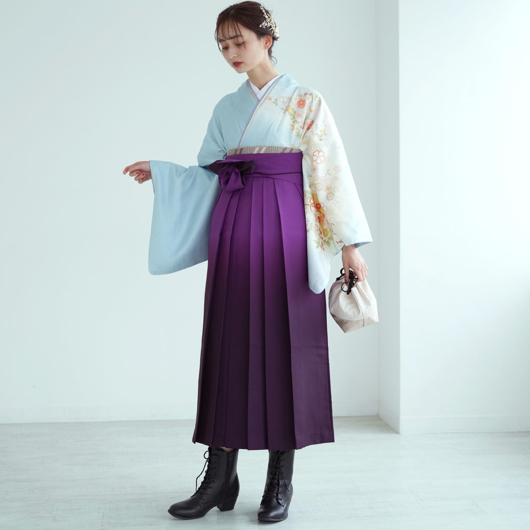 レンタル】 袴 18点セット 訪問着 袴91cm（身長153-158cm） ブーツ着用 