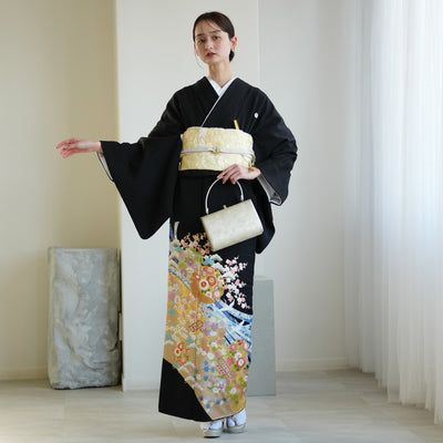 【レンタル】黒留袖 着物セット 桂由美 きもの フォーマル 高級 正絹 結婚式着物  新郎母 新婦母 第一礼装 KOTOHOGI ことほぎ フォトウェディング 往復送料無料（1045601100）