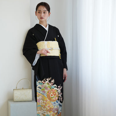 【レンタル】黒留袖 着物セット 桂由美 きもの フォーマル 高級 正絹 結婚式着物  新郎母 新婦母 第一礼装 KOTOHOGI ことほぎ フォトウェディング 往復送料無料（1045601100）