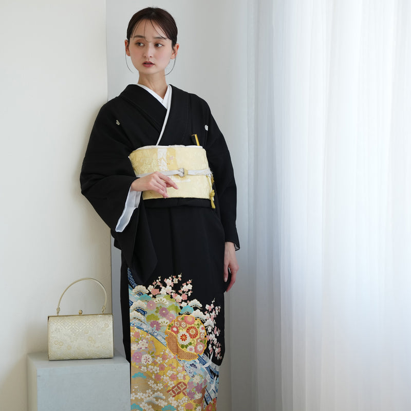 【レンタル】黒留袖 着物セット 桂由美 きもの フォーマル 高級 正絹 結婚式着物  新郎母 新婦母 第一礼装 KOTOHOGI ことほぎ フォトウェディング 往復送料無料（1045601100）