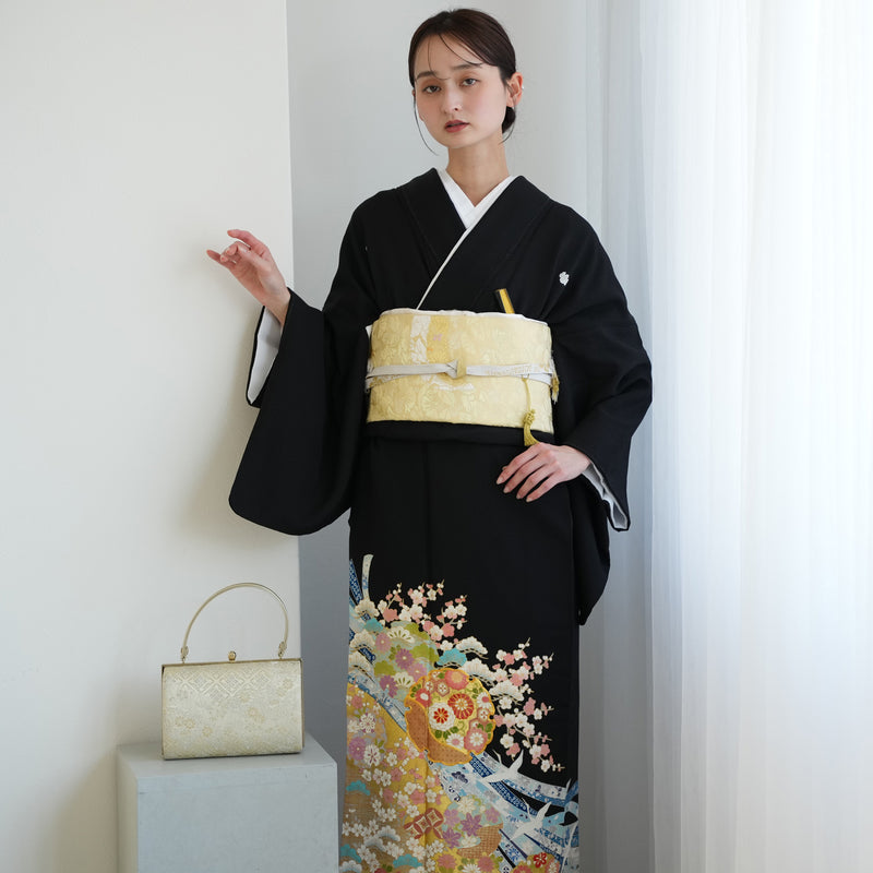 【レンタル】黒留袖 着物セット 桂由美 きもの フォーマル 高級 正絹 結婚式着物  新郎母 新婦母 第一礼装 KOTOHOGI ことほぎ フォトウェディング 往復送料無料（1045601100）