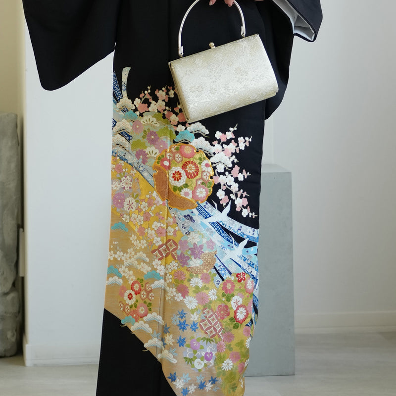 【レンタル】黒留袖 着物セット 桂由美 きもの フォーマル 高級 正絹 結婚式着物  新郎母 新婦母 第一礼装 KOTOHOGI ことほぎ フォトウェディング 往復送料無料（1045601100）