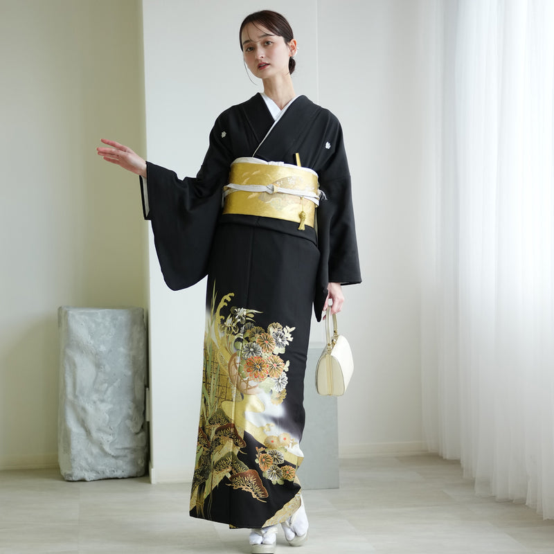 【レンタル】黒留袖 着物セット 桂由美 きもの フォーマル 高級 正絹 結婚式着物  新郎母 新婦母 第一礼装 KOTOHOGI ことほぎ フォトウェディング 往復送料無料（1045601200）