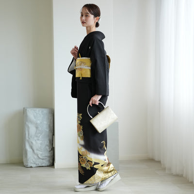 【レンタル】黒留袖 着物セット 桂由美 きもの フォーマル 高級 正絹 結婚式着物  新郎母 新婦母 第一礼装 KOTOHOGI ことほぎ フォトウェディング 往復送料無料（1045601200）