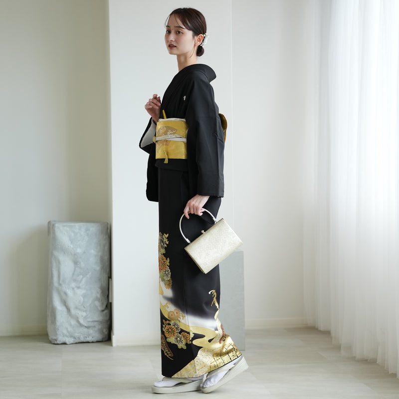 【レンタル】黒留袖 着物セット 桂由美 きもの フォーマル 高級 正絹 結婚式着物  新郎母 新婦母 第一礼装 KOTOHOGI ことほぎ フォトウェディング 往復送料無料（1045601200）