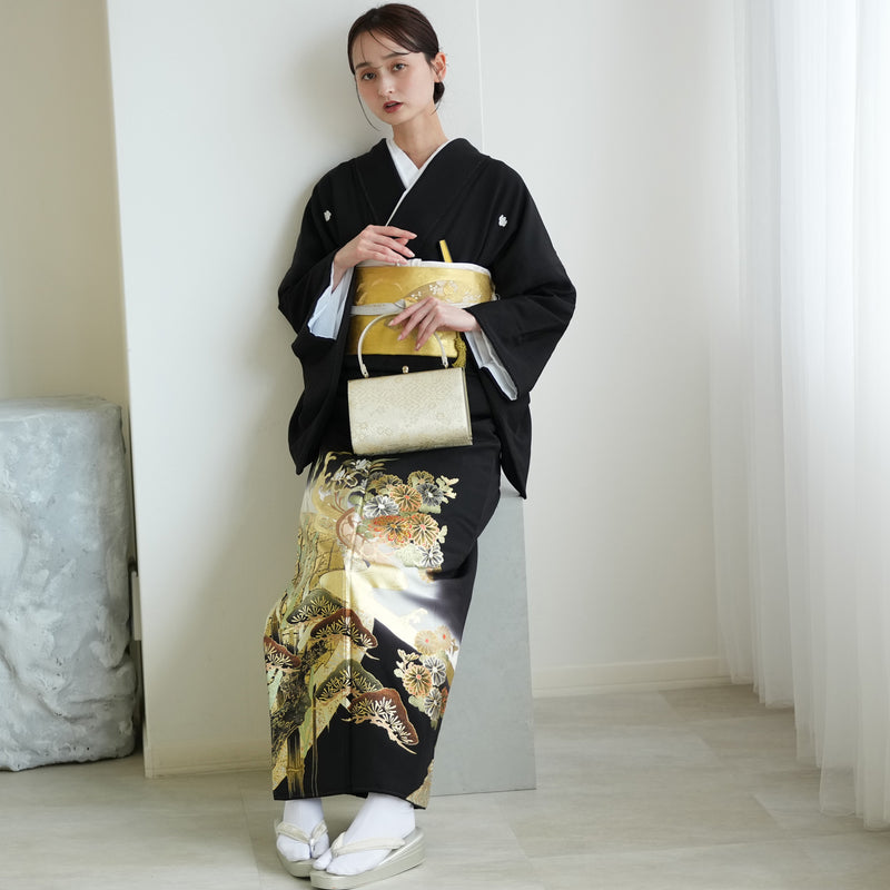 【レンタル】黒留袖 着物セット 桂由美 きもの フォーマル 高級 正絹 結婚式着物  新郎母 新婦母 第一礼装 KOTOHOGI ことほぎ フォトウェディング 往復送料無料（1045601200）