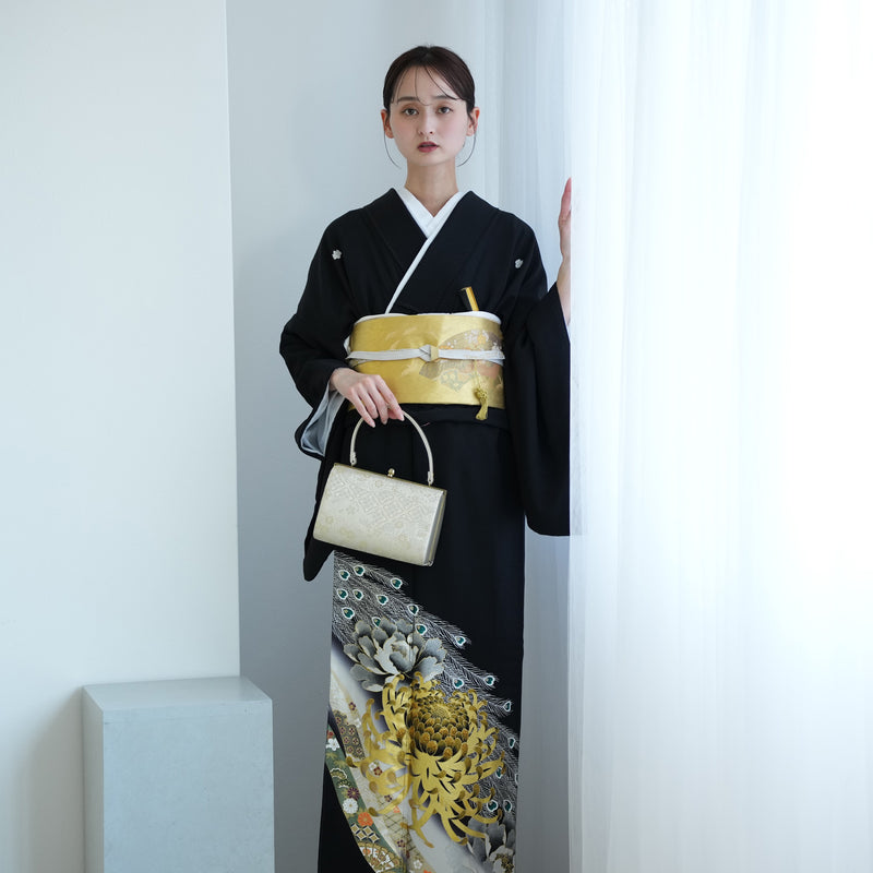 【レンタル】黒留袖 着物セット 桂由美 きもの フォーマル 高級 正絹 結婚式着物  新郎母 新婦母 第一礼装 KOTOHOGI ことほぎ フォトウェディング 往復送料無料（1045601300）