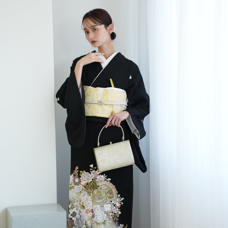 【レンタル】黒留袖 着物セット 桂由美 きもの フォーマル 高級 正絹 結婚式着物  新郎母 新婦母 第一礼装 KOTOHOGI ことほぎ フォトウェディング 往復送料無料（1045602300）