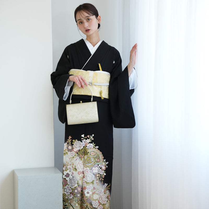 【レンタル】黒留袖 着物セット 桂由美 きもの フォーマル 高級 正絹 結婚式着物  新郎母 新婦母 第一礼装 KOTOHOGI ことほぎ フォトウェディング 往復送料無料（1045602300）