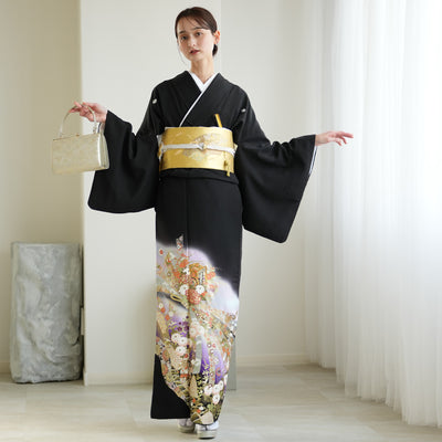 【レンタル】黒留袖 着物セット 桂由美 きもの フォーマル 高級 正絹 結婚式着物  新郎母 新婦母 第一礼装 KOTOHOGI ことほぎ フォトウェディング 往復送料無料（1045602500）