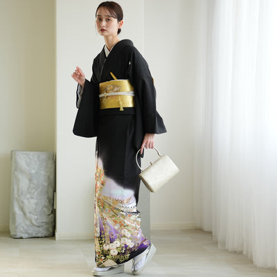 【レンタル】黒留袖 着物セット 桂由美 きもの フォーマル 高級 正絹 結婚式着物  新郎母 新婦母 第一礼装 KOTOHOGI ことほぎ フォトウェディング 往復送料無料（1045602500）