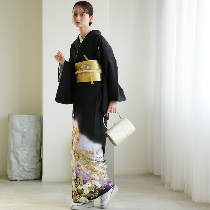 【レンタル】黒留袖 着物セット 桂由美 きもの フォーマル 高級 正絹 結婚式着物  新郎母 新婦母 第一礼装 KOTOHOGI ことほぎ フォトウェディング 往復送料無料（1045602500）