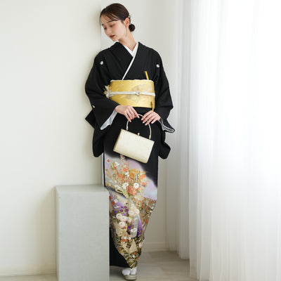 【レンタル】黒留袖 着物セット 桂由美 きもの フォーマル 高級 正絹 結婚式着物  新郎母 新婦母 第一礼装 KOTOHOGI ことほぎ フォトウェディング 往復送料無料（1045602500）