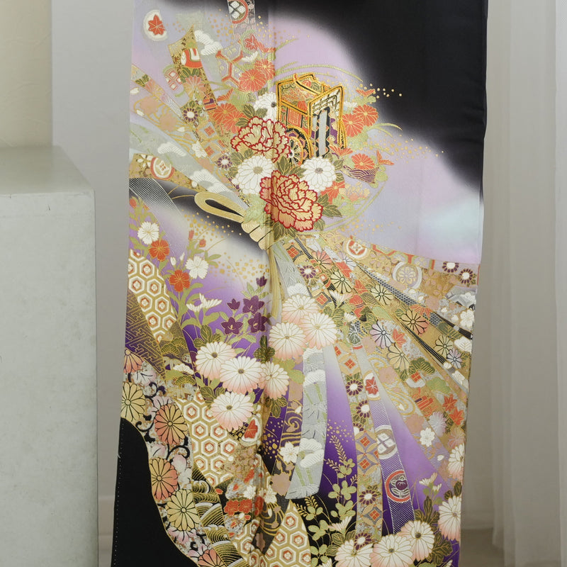 【レンタル】黒留袖 着物セット 桂由美 きもの フォーマル 高級 正絹 結婚式着物  新郎母 新婦母 第一礼装 KOTOHOGI ことほぎ フォトウェディング 往復送料無料（1045602500）