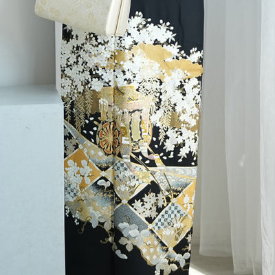 【レンタル】黒留袖 着物セット きもの フォーマル 高級 正絹 結婚式着物  新郎母 新婦母 第一礼装 フォトウェディング 往復送料無料（1045602600）