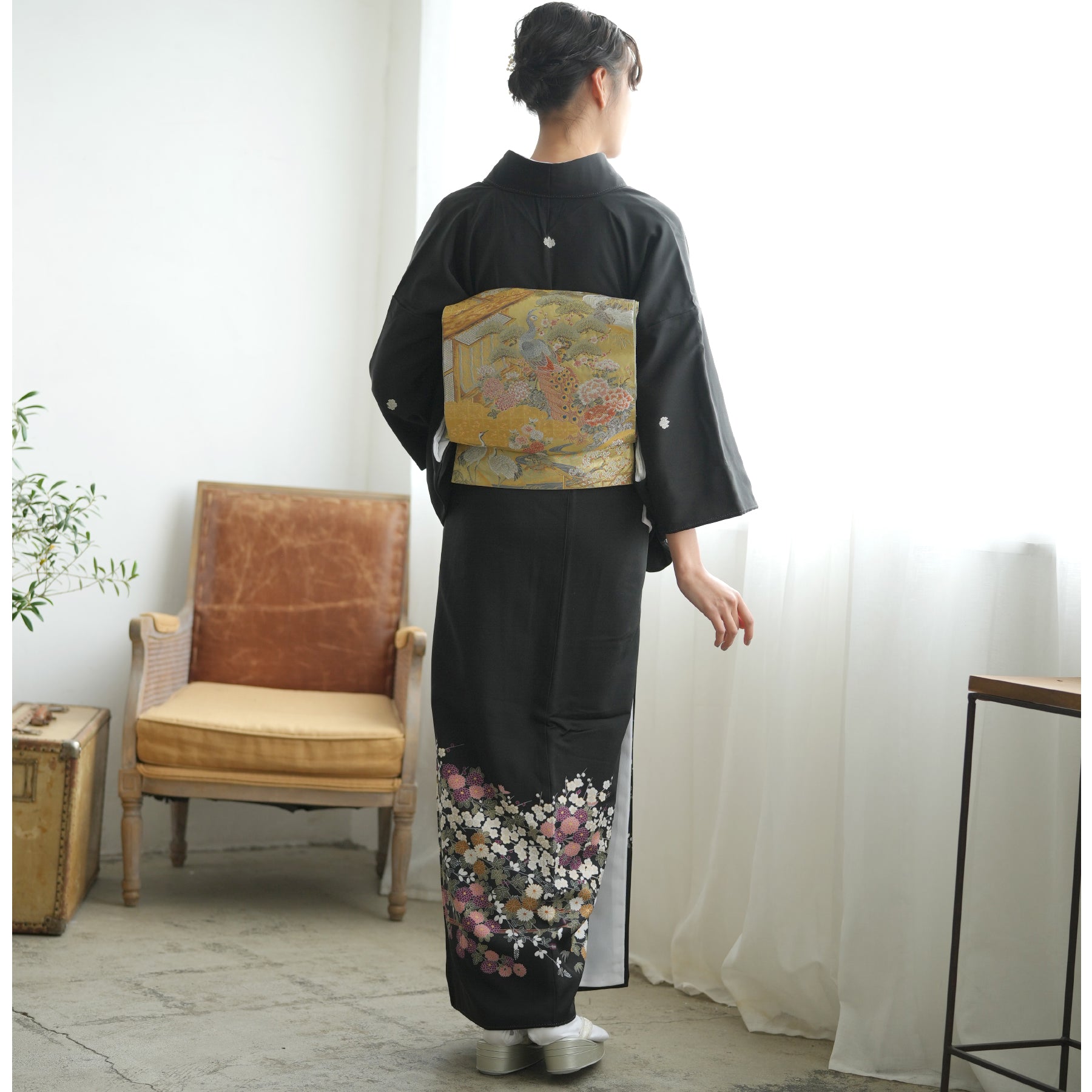 4826 黒留袖 単品 結婚式 正絹 帯 - silvarossol.com