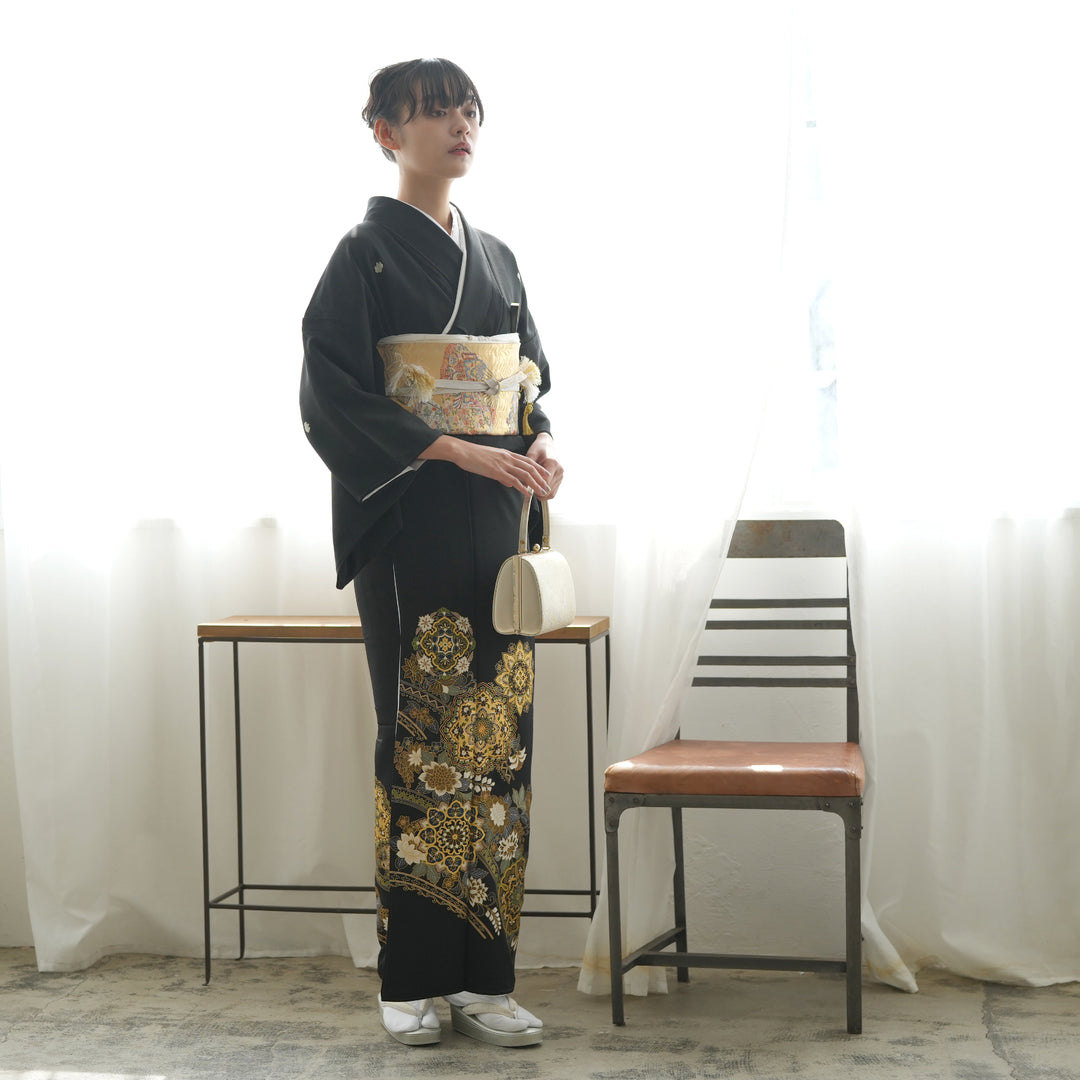 レンタル】黒留袖 着物セット きもの フォーマル 高級 正絹 結婚