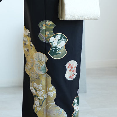 【レンタル】黒留袖 着物セット きもの フォーマル 高級 正絹 結婚式着物  新郎母 新婦母 第一礼装 フォトウェディング 往復送料無料（1045603000）