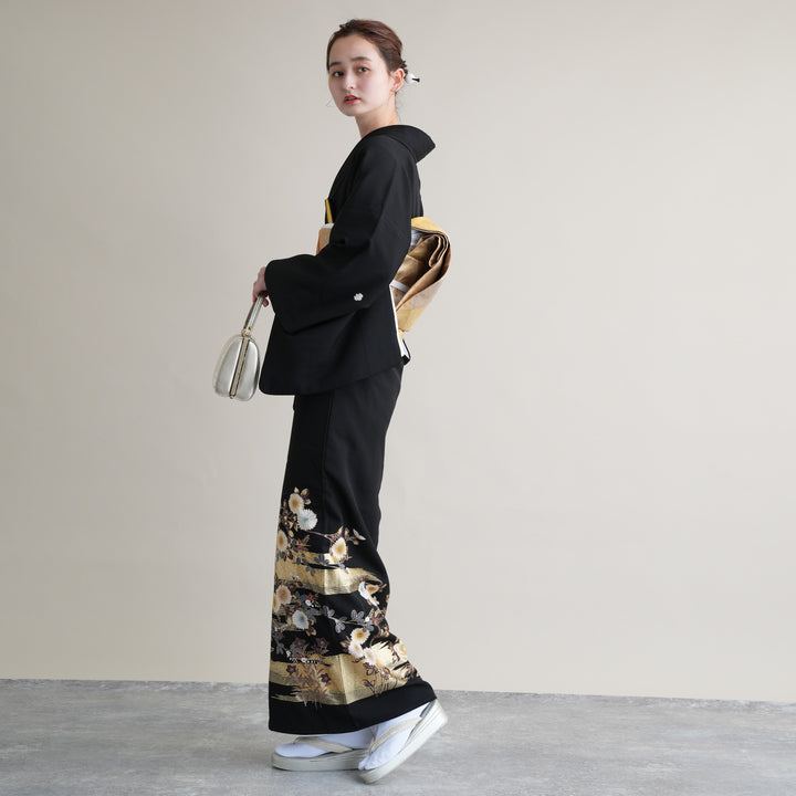 coページ 希少 裄65 着物 黒留袖 作家物 般若 比翼 U-7783 coページ 希少 裄65 着物 黒留袖 作家物 般若 比翼 U-7783 希少 裄