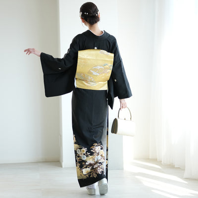 【レンタル】黒留袖 着物セット きもの フォーマル 高級 正絹 結婚式着物  新郎母 新婦母 第一礼装 フォトウェディング 往復送料無料（1045603100）※2025年11月予約空き無し