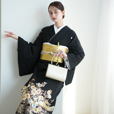 【レンタル】黒留袖 着物セット きもの フォーマル 高級 正絹 結婚式着物  新郎母 新婦母 第一礼装 フォトウェディング 往復送料無料（1045603100）※2025年11月予約空き無し