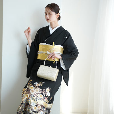 【レンタル】黒留袖 着物セット きもの フォーマル 高級 正絹 結婚式着物  新郎母 新婦母 第一礼装 フォトウェディング 往復送料無料（1045603100）※2025年11月予約空き無し