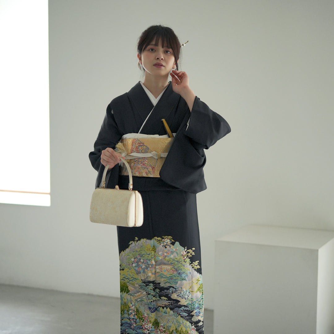 レンタル】黒留袖 着物セット きもの フォーマル 高級 正絹 結婚