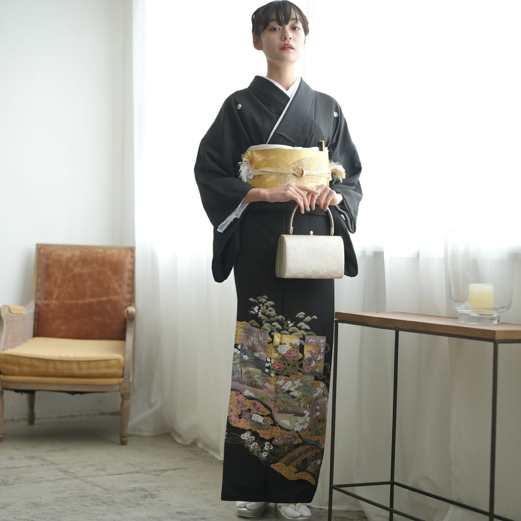 黒留袖 親族 結婚式 披露宴 母 袋帯 フルセット 袷 着物 和装 ウェディング 1045601700_1_08d2c8e2-460a-