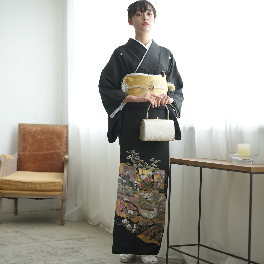 留袖ワンピース　大きめ4L/135 作家物　正絹　N作 fit=scale-down,w=1200