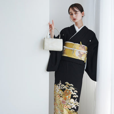 【レンタル】黒留袖 着物20点セット 桂由美 古典熨斗模様 フォーマル 高級 正絹 結婚式着物  KOTOHOGI ことほぎ 金彩友禅 第一礼装 フォトウェディング （1045605000）