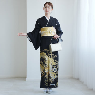 【レンタル】黒留袖 着物20点セット 桂由美 金龍 フォーマル 高級 正絹 結婚式着物  KOTOHOGI ことほぎ 金彩友禅 第一礼装 フォトウェディング （1045605200）
