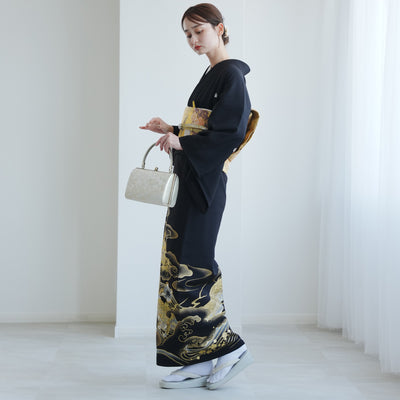 【レンタル】黒留袖 着物20点セット 桂由美 金龍 フォーマル 高級 正絹 結婚式着物  KOTOHOGI ことほぎ 金彩友禅 第一礼装 フォトウェディング （1045605200）