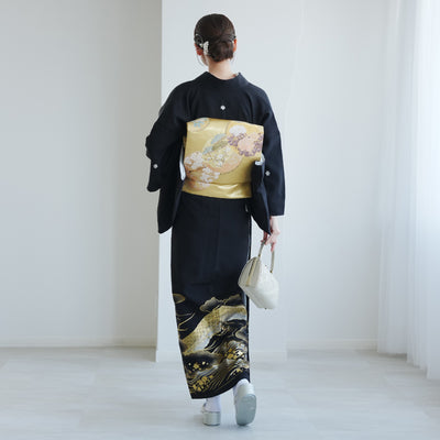 【レンタル】黒留袖 着物20点セット 桂由美 金龍 フォーマル 高級 正絹 結婚式着物  KOTOHOGI ことほぎ 金彩友禅 第一礼装 フォトウェディング （1045605200）