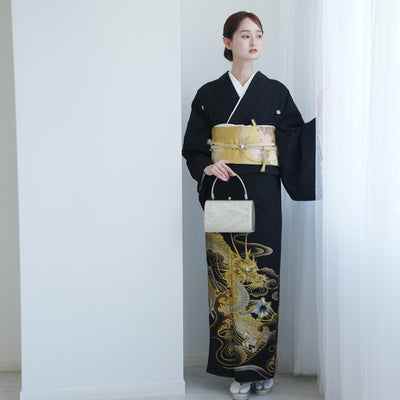 【レンタル】黒留袖 着物20点セット 桂由美 金龍 フォーマル 高級 正絹 結婚式着物  KOTOHOGI ことほぎ 金彩友禅 第一礼装 フォトウェディング （1045605200）