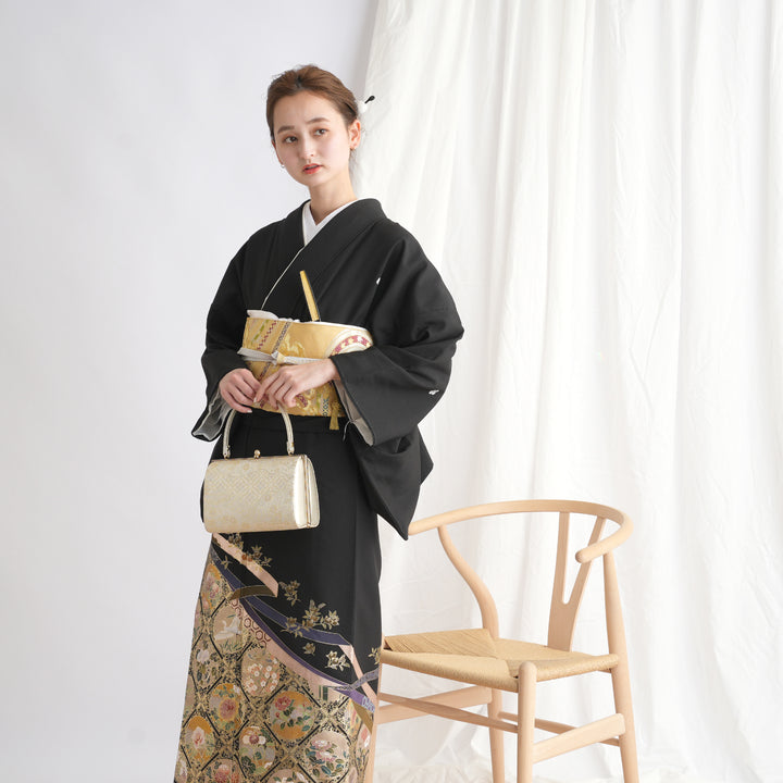 レンタル】黒留袖 着物セット きもの フォーマル 結婚式着物