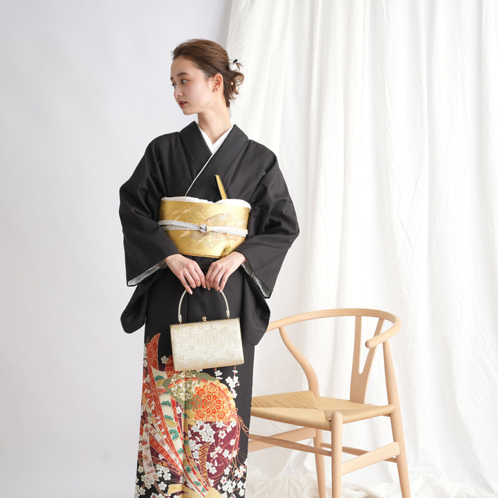 作家物留袖・川島織物袋帯セット 落款入り 祥龍 牡丹模様 結婚式 礼装 着物 作家物留袖・川島織物袋帯セット 落款入り 祥龍 牡丹模様 結婚式